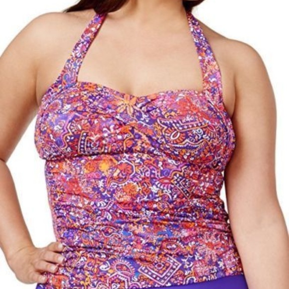 Lauren Ralph Lauren Other - Ralph Lauren Plus Tile-Print Halter Tankini Top